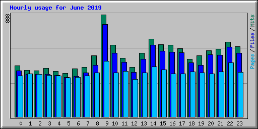 Hourly usage for June 2019