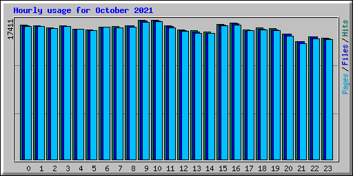 Hourly usage for October 2021