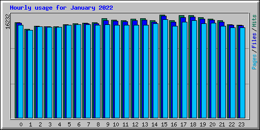 Hourly usage for January 2022