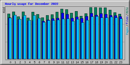 Hourly usage for December 2022