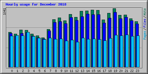 Hourly usage for December 2018