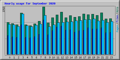 Hourly usage for September 2020