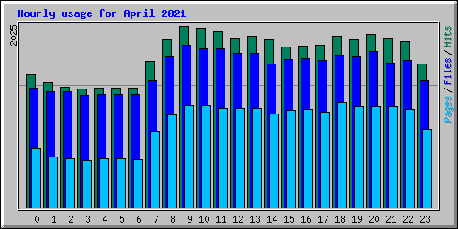Hourly usage for April 2021