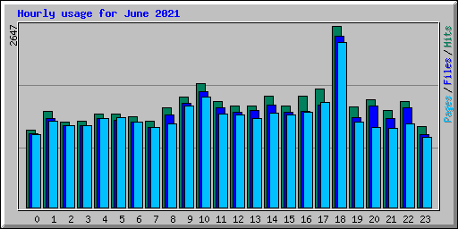 Hourly usage for June 2021