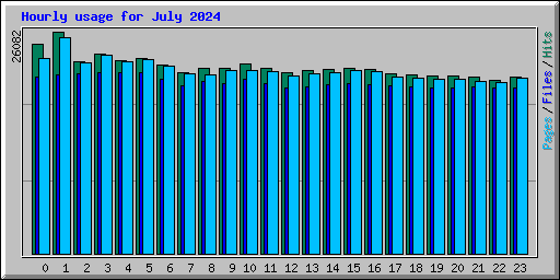 Hourly usage for July 2024